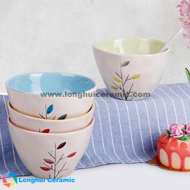 4_5__ Little tree design ceramic bowl